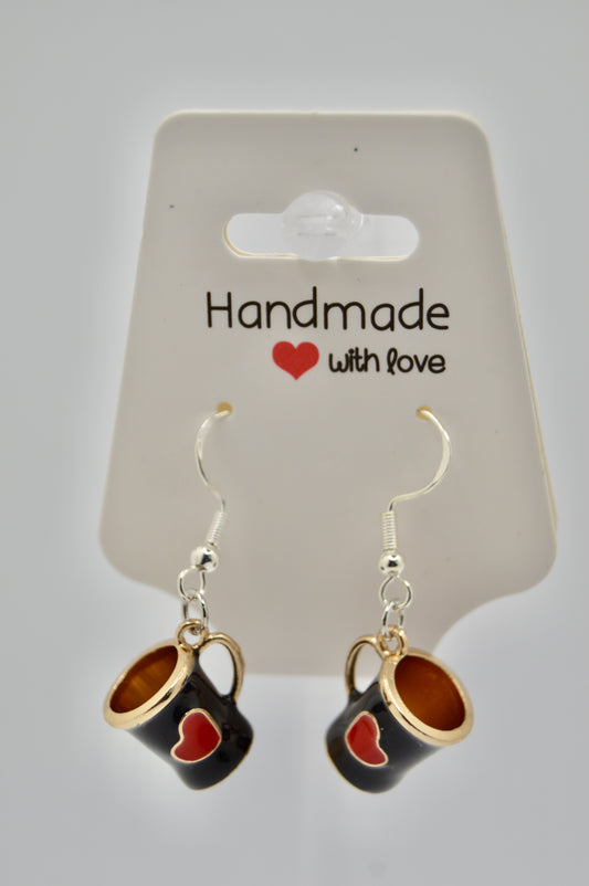 Coffee mug earrings